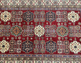 Gorgeous room size lambs wool hand knotted Afghan Super Kazak rug 237x169cm Australia