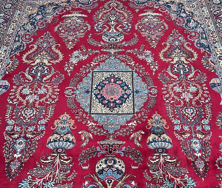 Persian Mashad Rug Signed 4x3m