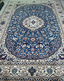 Large Room Size Hand Knotted Vintage Persian Nain Rug 4x3m Perth