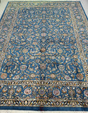 Large room size pure wool hand woven Persian Kashmar rug signed 335x256cm
