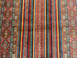 Decorative Room Size Authentic Hand Knotted Afghan Super Kazak Rug