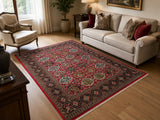 Masterpiece garden design handmade Persian Qum rug 200x150cm
