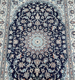 Full room size wool hand knotted Persian Nain rug 300x200cm Perth