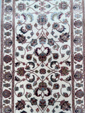 4m Wool And Bamboo Silk Hand Knotted Oriental Jaipur Hall Runner Rug Australia