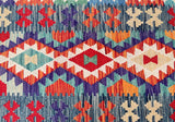 2.5m Long Wool Hand Woven Afghan Waziri Kilim Hall Runner Rug Shoparug