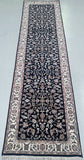 Wool Hand Knotted Oriental Jaipur Hall Runner Rug 303x83cm Adelaide