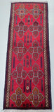 Wool Handmade Afghan Kunduz Narrow Runner Rug 145x52cm
