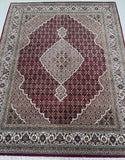 Full Room Size Hand Knotted Oriental Jaipur Tabriz Rug 257x203cm Adelaide