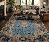 Room size Wool overdyed handmade vintage Persian Kerman rug 265x180cm Perth
