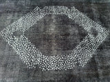 Full room size over dyed handmade Tabriz Persian Vintage rug 304x225cm