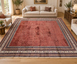 Large room size paisely design handmade Persian Boteh rug 3.4x2.8m