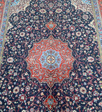 Large room size lambs wool handmade Persian Sarough rug 345x250cm Shoparug