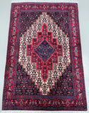 Collectible pure wool handmade Persian Senneh Bijar rug 170x117cm australia