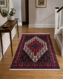Collectible pure wool handmade Persian Senneh Bijar rug 170x117cm