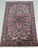 Superfine lambs wool French roses handmade Persian Bijar rug 2.1x1.4m