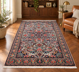 Superfine lambs wool French roses handmade Persian Bijar rug 2.1x1.4m Perth