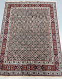 Fine wool and silk inlaid handmade Persian Birjand rug 2x1.5m Australia