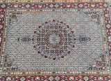 Fine room size silk-inlaid handmade Persian Birjand rug 233x165cm