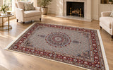 Fine room size silk-inlaid handmade Persian Birjand rug 233x165cm Perth