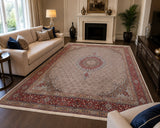 High quality large room size Mahi design handmade Persian Birjand rug 3.5x3m