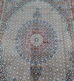 Fine large room size wool and silk Persian Birjand rug 3.6x2.5m Perth