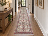 4.6m long pure wool hand knotted Persian Heriz hall runner rug