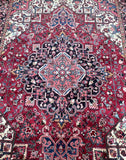 Top Quality Large Room Size Authentic Hand Knotted Persian Heriz Rug 3.6x2.5m