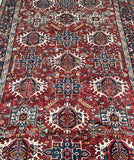 Large room size wool hand knotted Persian Heriz rug 3.7x2.5m Perth