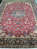 Massive room size wool hand knotted Persian Isfahan Rug 390x300cm