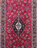 Fine wool hand knotted Persian Kashan hall runner rug 310x100cm Perth