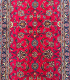 4m long woolen hand knotted Persian Kashan hall runner rug