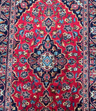 Lambs wool traditional hand knotted Persian Kashan rug 1.5x1m