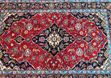 Fine lambs wool floral hand knotted Persian Kashan rug 157x105cm Sydney