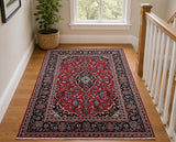 Traditional lamb's wool hand knotted Persian Kashan rug 160x104cm Perth