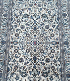 Room size lambs wool beige tone handmade Persian Kashan rug 2.5x1.5m Shoparug