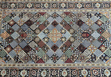 Fine lambs wool stylised design handmade Persian Kashan rug 275x158cm