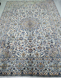 Large room size pistachio hand knotted Persian Kashan rug 3.5x2.5m Perth