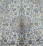Large room size sun flower design handmade Persian Kashan rug 350x250cm