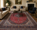 Large Room Size Wool Handmade Persian Kashan Rug 380x300cm Australia