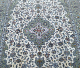 Massive room size wool hand knotted vintage Persian Kashan rug 3.8x2.8m