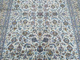 Massive room size wool handmade Persian Kashan rug signed 420x304cm 