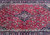 Room size lambs wool traditional handmade Persian Kashan rug 260x150cm Shoparug