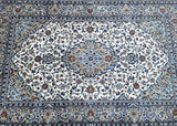 Superfine wool hand knotted Persian Kashan rug signed 223x145m Australia