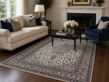 Superfine wool hand knotted Persian Kashan rug signed 223x145m