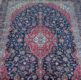 Rare Massive Room Size Handmade Persian Kashan Rug Signed 3.8x2.8m