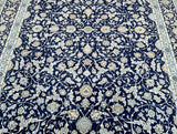 Large room size hand Knotted Persian Kashan rug signed 418x300cm
