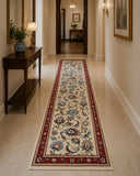 Wool handmade antique Persian Kashmar hall runner rug 370x95cm Perth