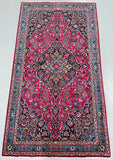 Dense quality pure wool handmade Persian Kashmar rug 205x113cm Australia