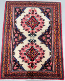 Pure wool tribal hand knotted Persian Lilian rug 145x110cm Tasmania 
