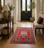 Pure wool tribal hand knotted Persian Lilian rug 155x110cm Australia